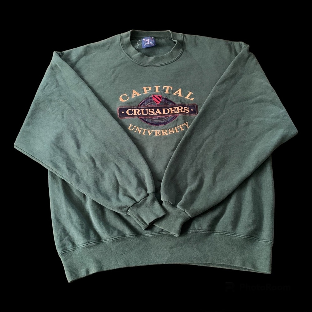Forest Green Pullover College Sweater (L)